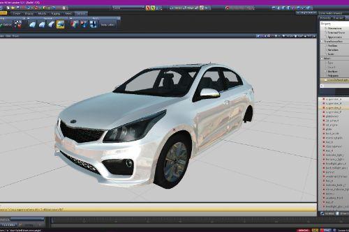 2017 KIA Rio K2 Sedan (DEV Model) [.z3d, .blend, .obj, .fbx, .dae]