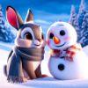 2dbb87 thumper with carrot snowman