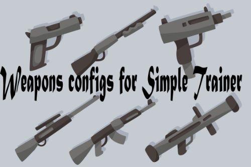 Weapons configurations for Simple Trainer