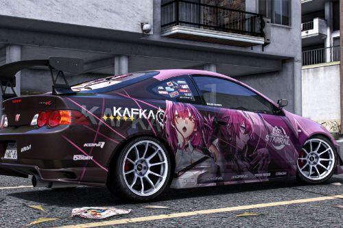 [Itasha] Honda Integra Type-R (DC5) "Honkai Star Rail" Kafka paintjob