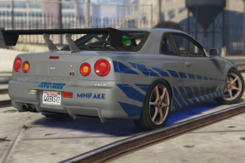 Nissan Skyline R34 Paul Walker (Fast and Furious) Paintjob