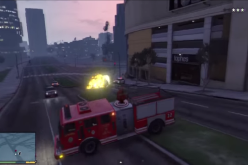 Firetruck Shoots Explosive Rounds